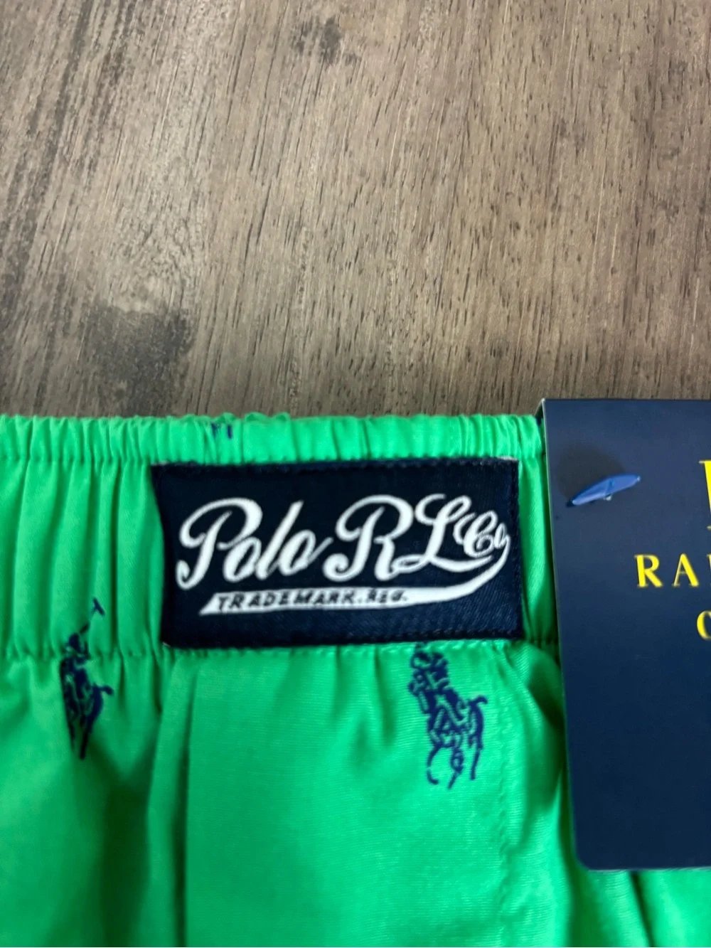 Polo Ralph Lauren Men’s 100% Cotton Classic Fit Boxer Green Pony M NWT